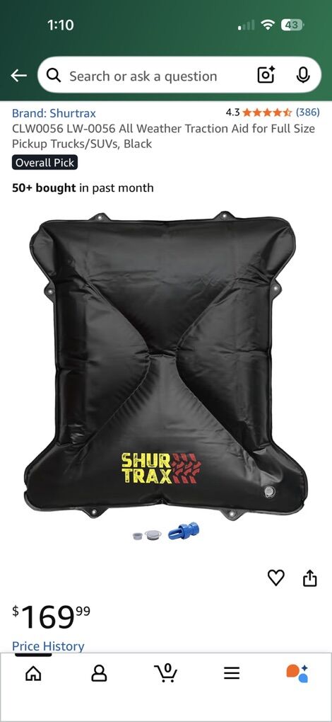 Shurtrax Weighted Bag for Winter Traction