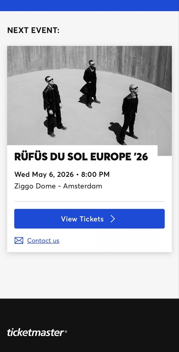 Rüfüs Du Sol Europe '26 Tickets