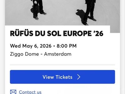 Rüfüs Du Sol Europe '26 Tickets