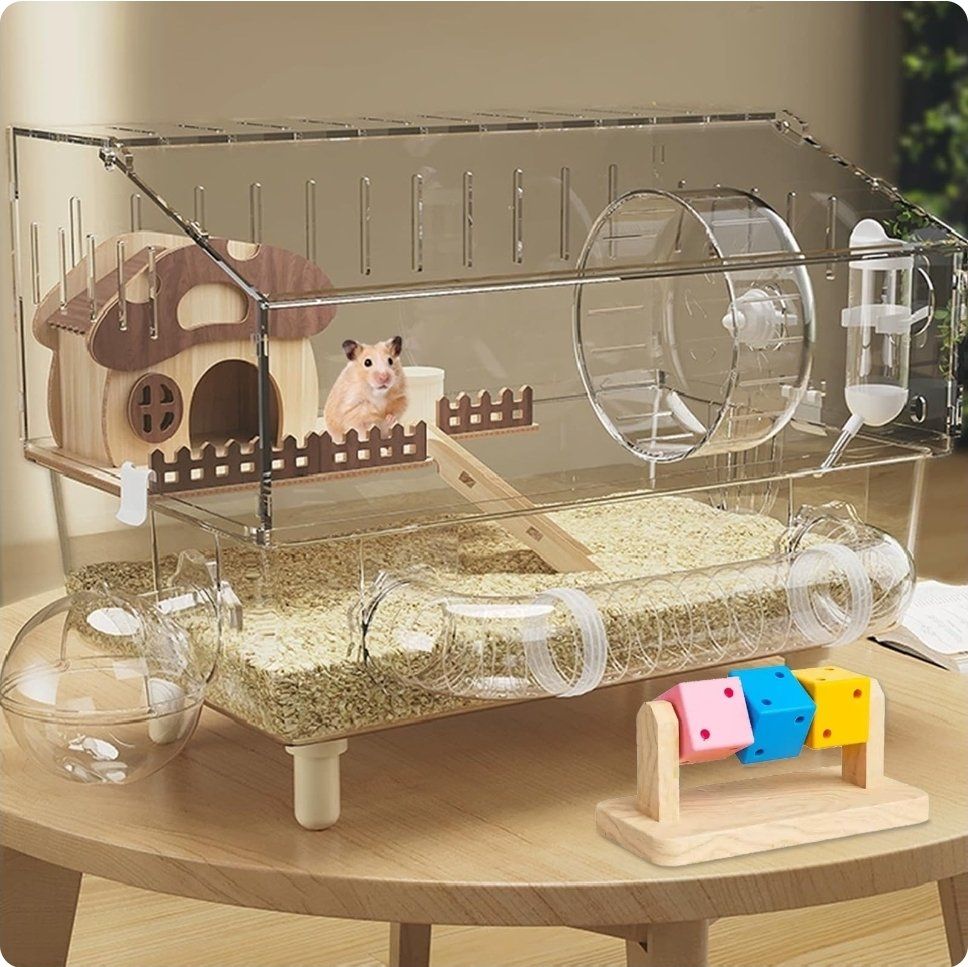 9 in 1 Acrylic Hamster Cage with all accessories