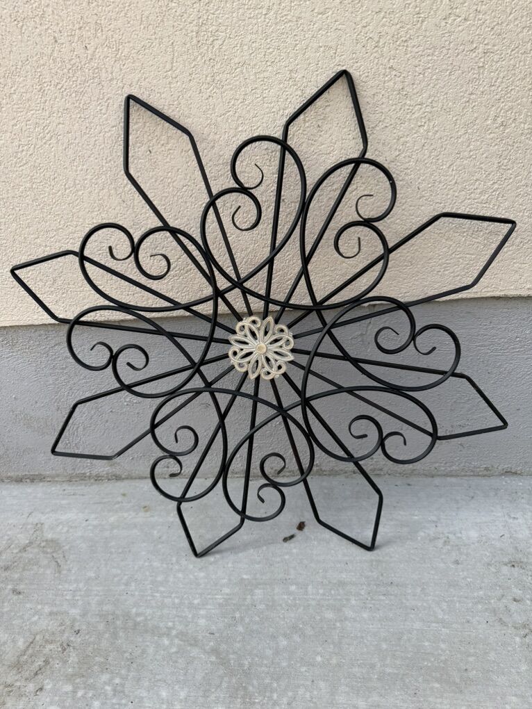 Large Metal Flower Decoration 27 T By 29 W