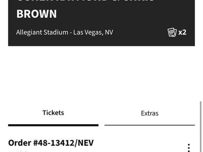 2 Tickets - The R&B Tour: Usher Raymond & Chris Brown - Allegiant Stadium - Sept 6, 2026