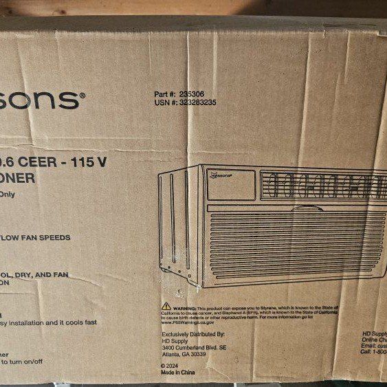 Seasons 8,300 BTU 10.6 CEER 115V Through-the-Wall Air Conditioner - Cool Only, EasyCool