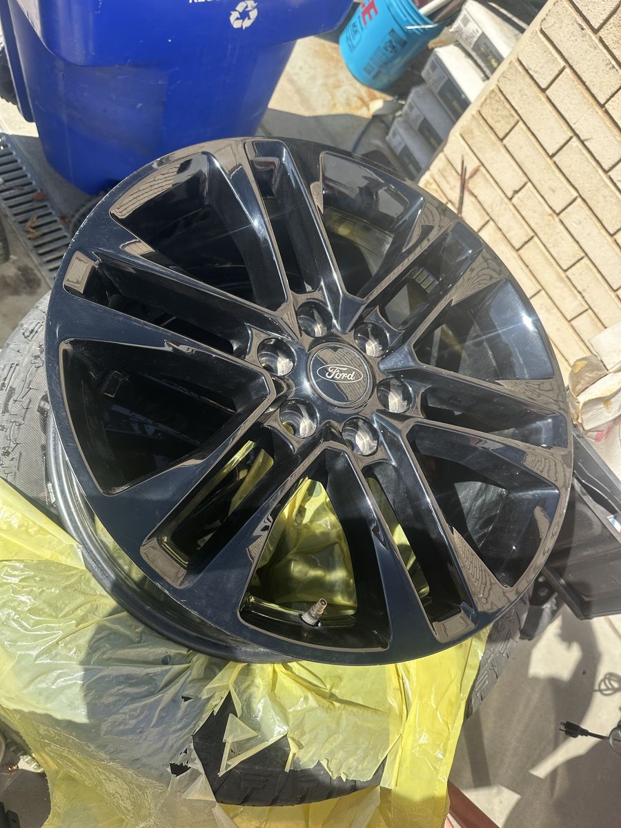 Stock Black Ford rims