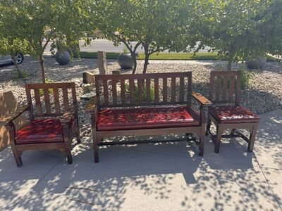 Antique Mission/Craftsman Style Seating Group