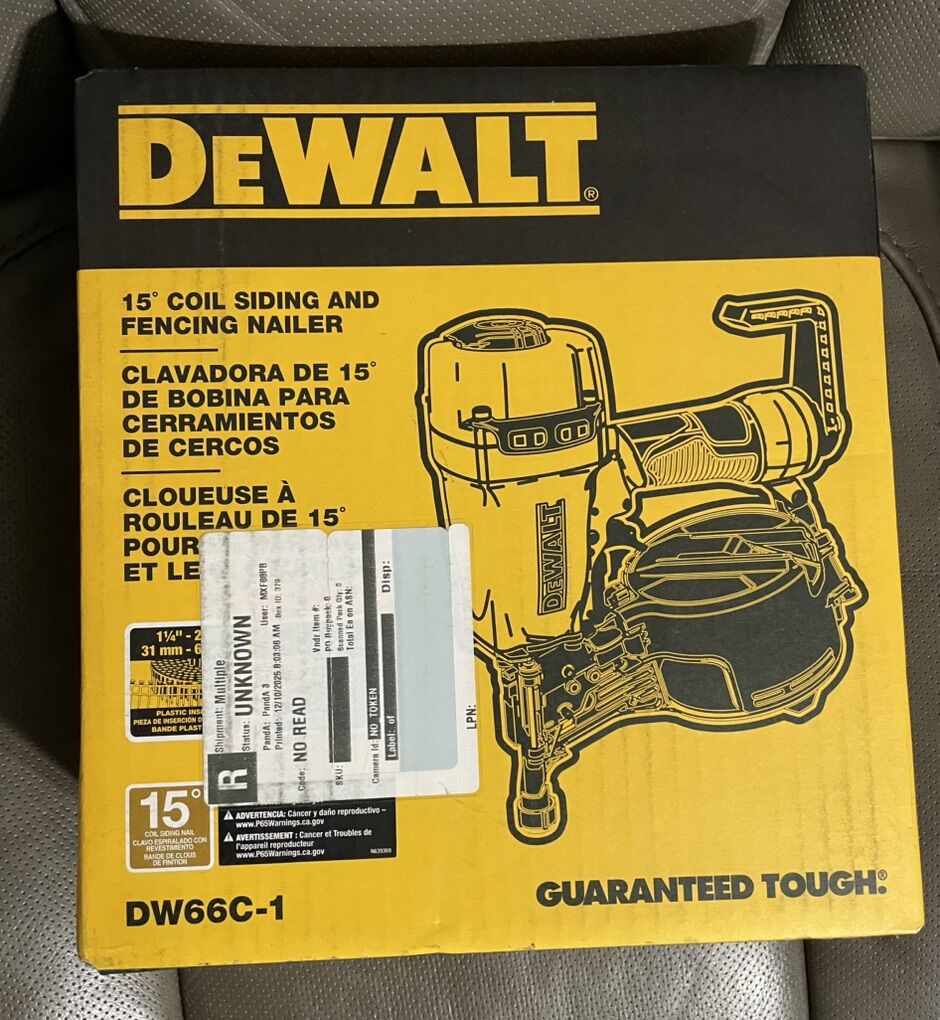New Dewalt Pneumatic 15-Degree Coil Siding Nailer
