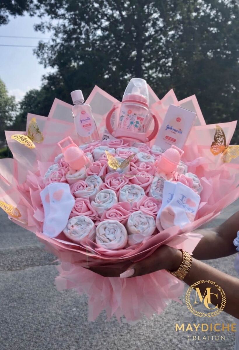 Baby Diaper Bouquet - Perfect Baby Shower Gift