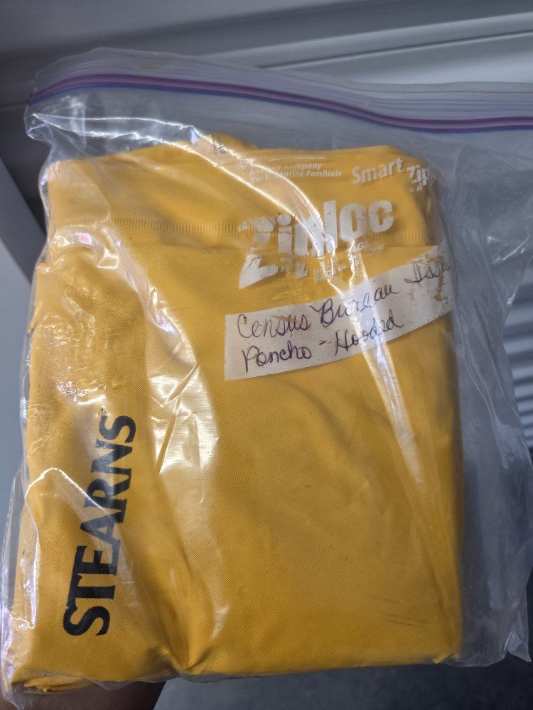 Stearns Yellow Hooded Poncho - Census Bureau Issue