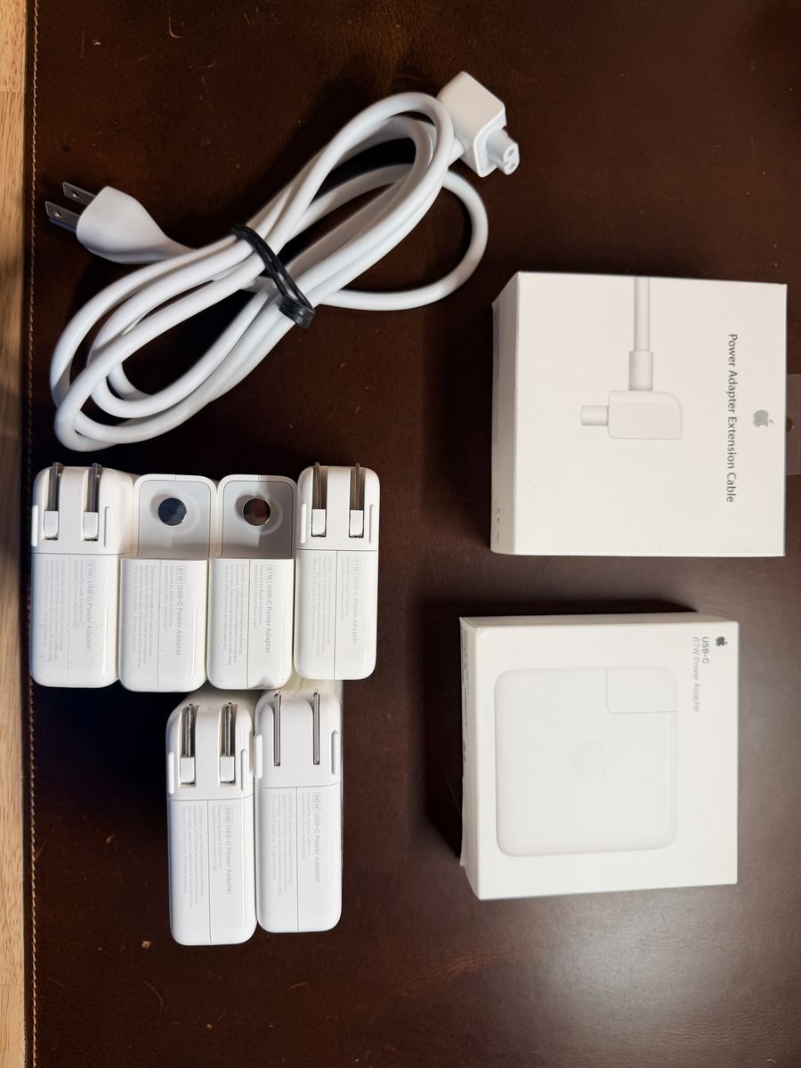 Genuine Apple USB-C Power Adapters & Extension Cable, New and Used, 61W / 96W / 67W