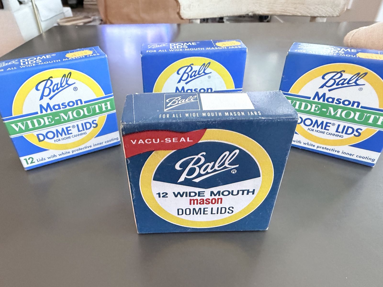 RARE - VINTAGE Ball & Kerr Wide Mouth Mason Jar Dome Lids for Home Canning - 5 Boxes (60 Lids)