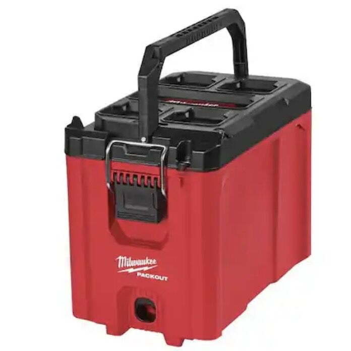 Milwaukee PACKOUT 10 in. Compact Portable Tool Box with Adjustable Dividers and Interior Storage Tray