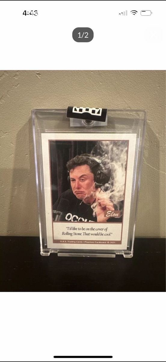 Elon Musk Limited Edition Trading Card Set - Phantom Cardboard & Topps Inspired, Collectible 2021 G.A.S. Elon Musk Rookie Card.