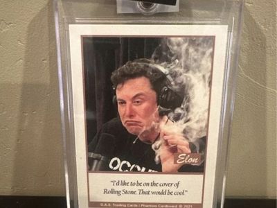Elon Musk Limited Edition Trading Card Set - Phantom Cardboard & Topps Inspired, Collectible 2021 G.A.S. Elon Musk Rookie Card.