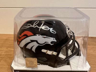 Clinton Portis Signed Denver Broncos Mini Helmet – Leaf Witnessed