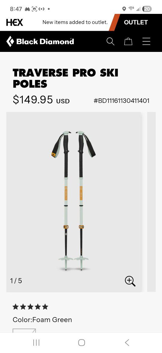 Traverse Pro Ski poles