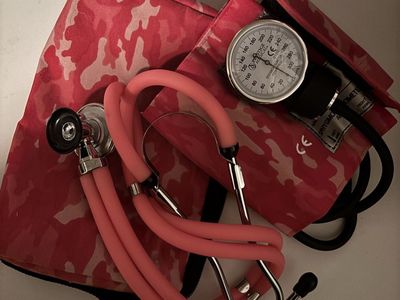 Prestige Medical Pink Camo Blood Pressure Cuff & Stethoscope Set - Sphygmomanometer Kit