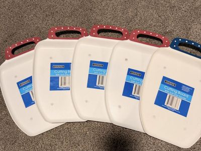 White Cutting Boards with Soft Grip Handle