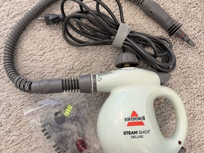 Bissell Steam Shot Deluxe Handheld Power Steamer with Attachments - Deep Cleaning for Home & Auto