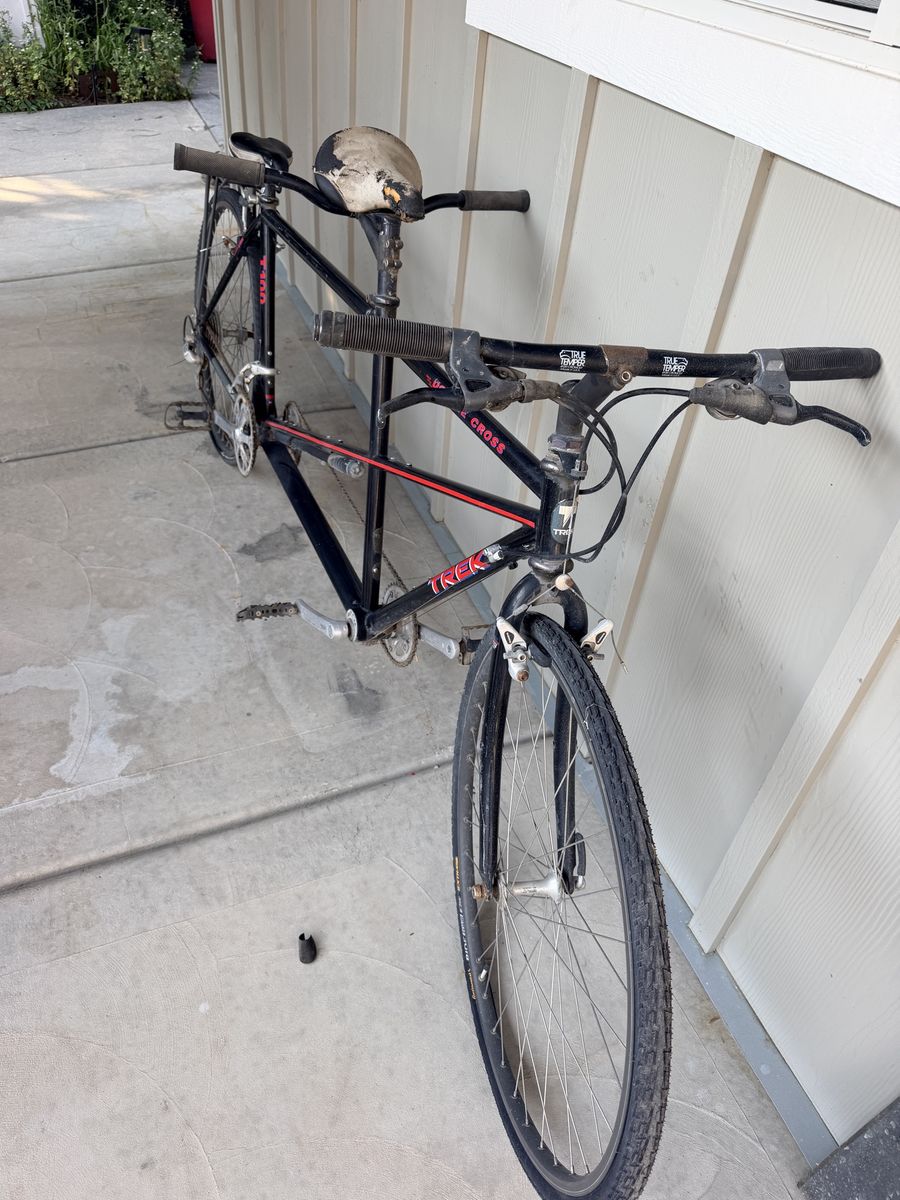 Vintage Trek T100 Double Cross Tandem Road Bike - Black