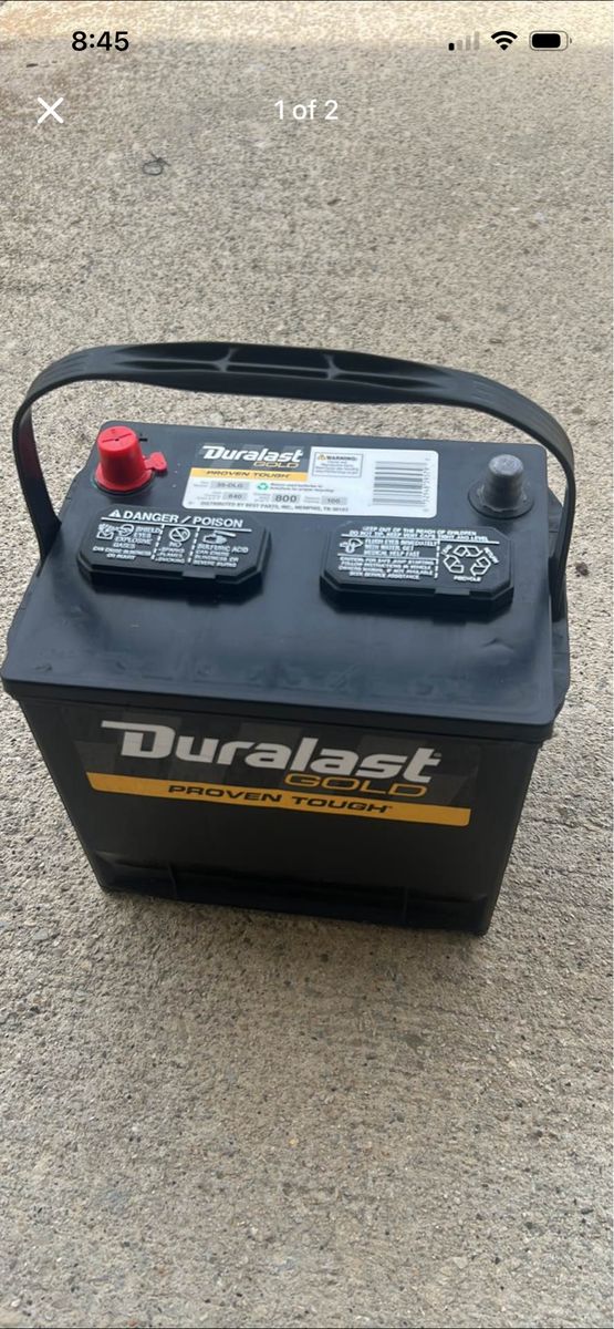 Car battery, brand new never used, 35-DLG duralast