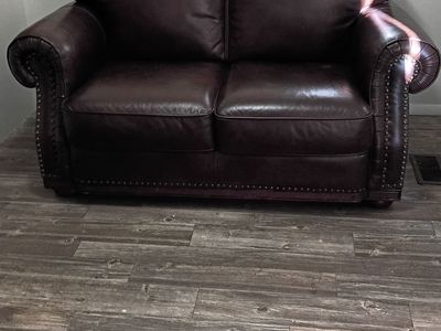 leather loveseat