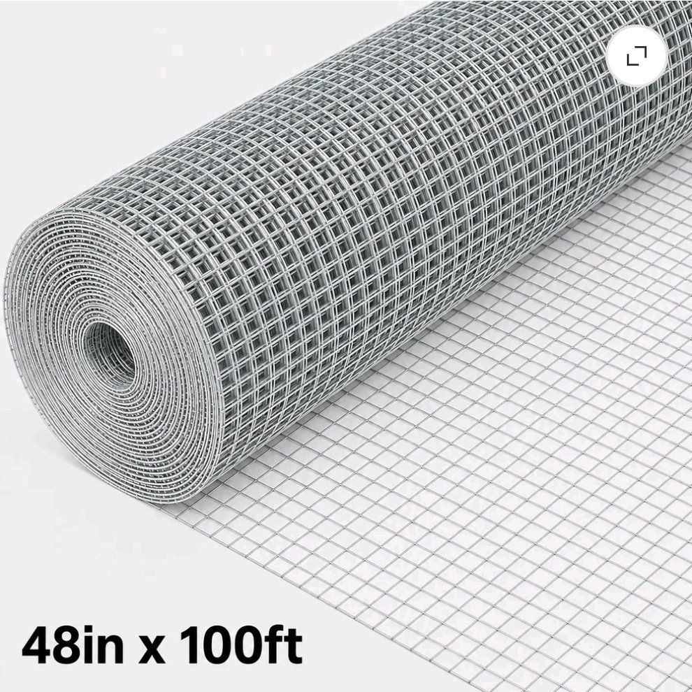 1/2" x 48" x 100 ft Galvanized Hardware Cloth Wire Mesh – New #507