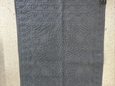 Dark Grey Cotton Bath Rug