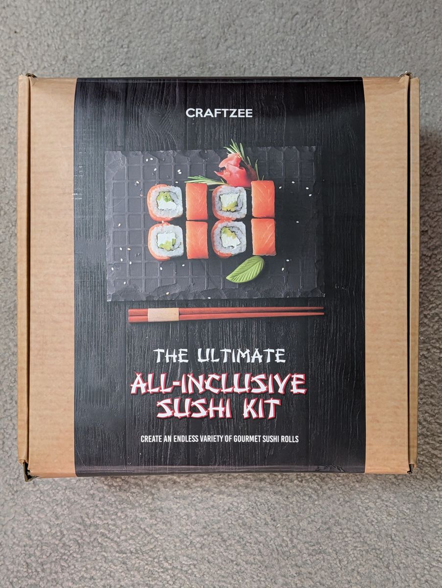 CraftZee 42-Piece Sushi Making Kit with Rice Cooker - Open Box