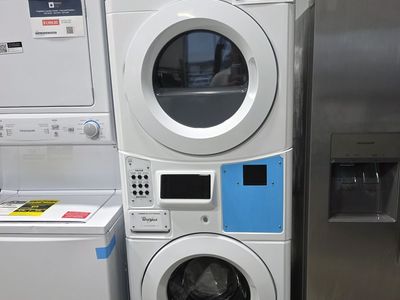 Whirlpool Commercial Stacked Washer & Dryer — 3.1 Cu Ft Washer, 6.7 Cu Ft Dryer, Brand New