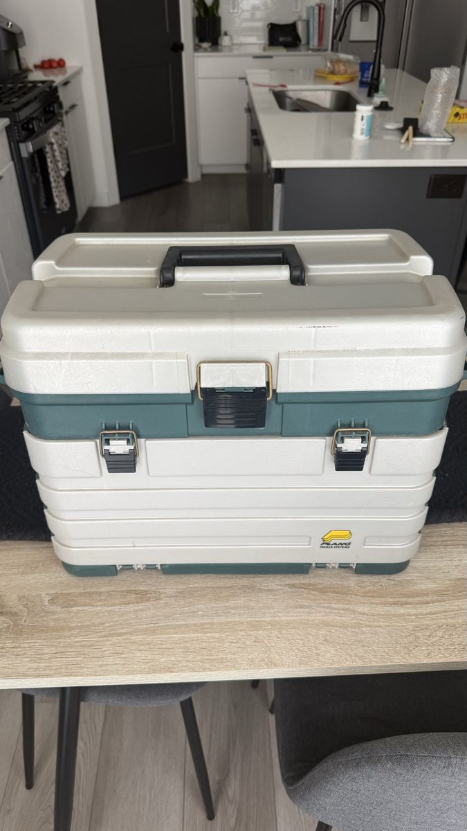 Plano fishing tackle box with gear