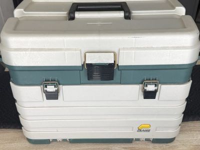 Plano fishing tackle box with gear