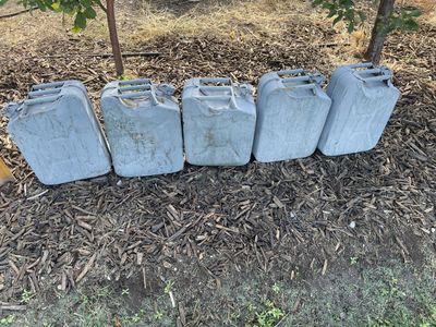 Military metal gas cans