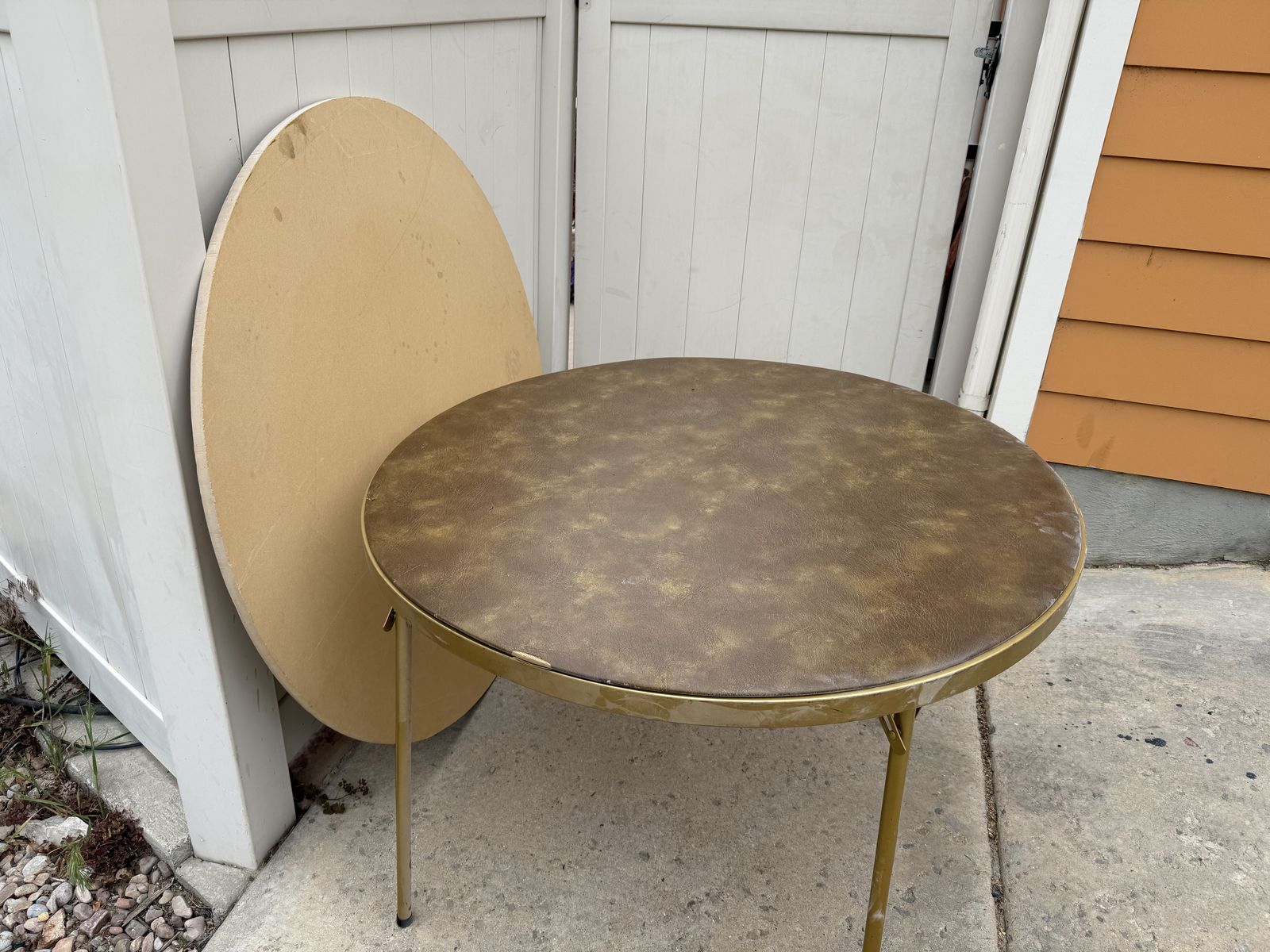 Free card table, topper and four folding chairs
