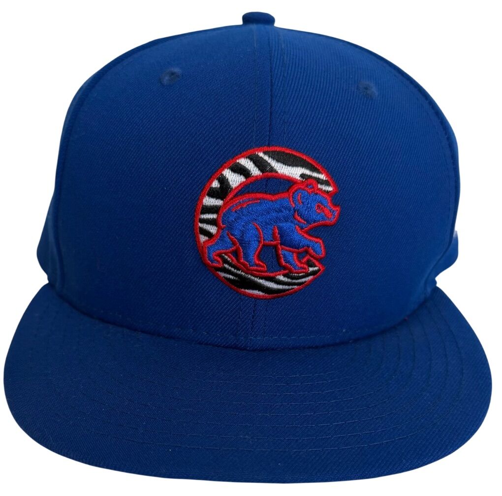 Chicago Cubs Zebra Print Blue Flat Brim Snapback