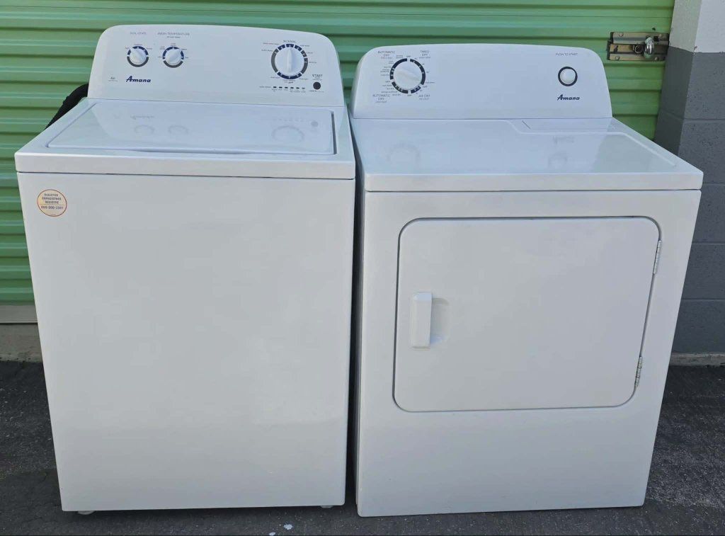 wonderful Amana Top Load Washer & Electric Dryer Set, free delivery