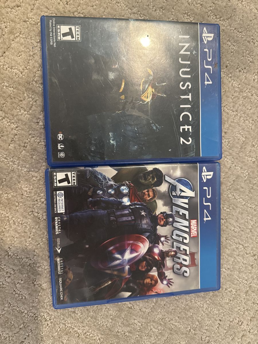 PS4 Games Bundle: Marvel's Avengers & Injustice 2 - Action-Packed Fighting & Adventure