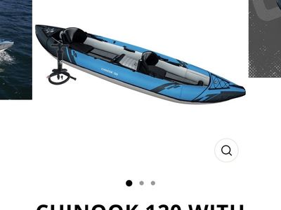 Aquaglide Chinook 120 Inflatable Kayak - 2-Person or 1-Person (never opened, never used)