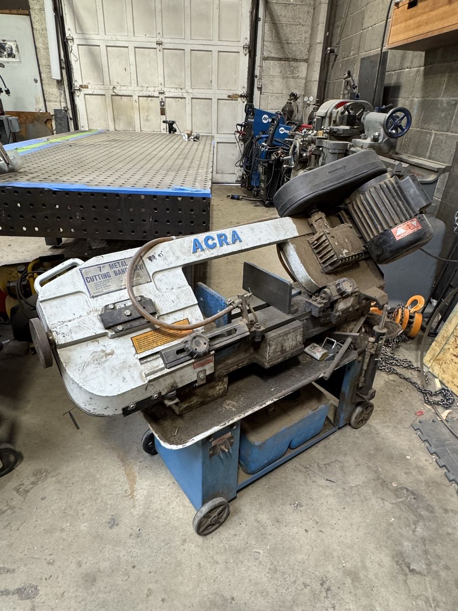 ACRA 7" Metal Cutting Bandsaw with Rolling Stand