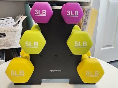 Dumbbell weights with stand