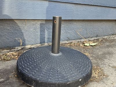 Umbrella Stand, weighted and on wheels