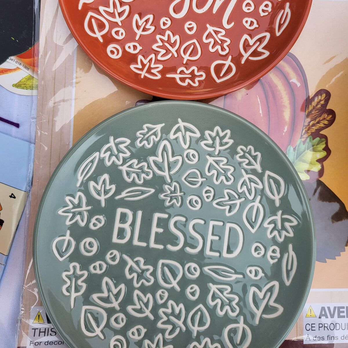 4 inch Ceramic Plates set of 2