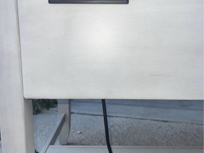 Ashlyn 60" Wooden Executive Writing Desk with Built-In Power & Drawers