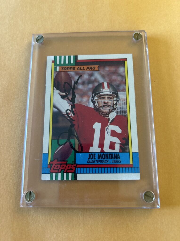 1990 Topps Joe Montana Autograph 49ers Football