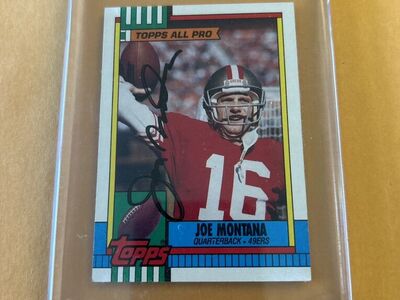 1990 Topps Joe Montana Autograph 49ers Football
