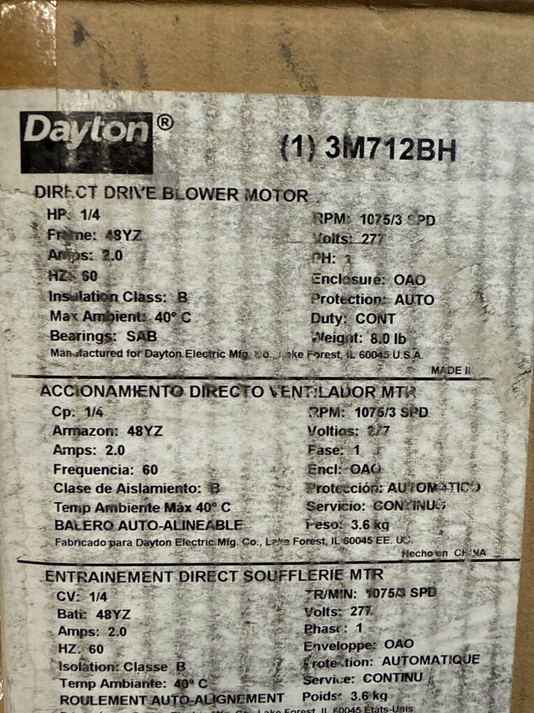 Dorect Drive Blower Motor