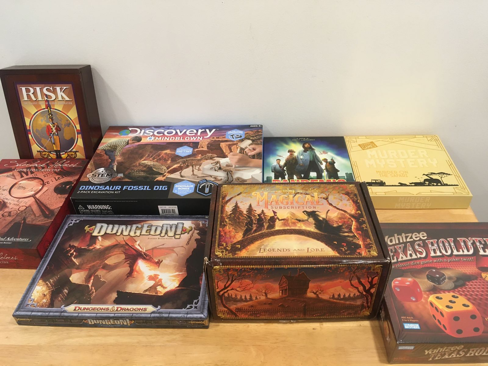 Board Games Bundle: Dungeons & Dragons, Pandemic, Risk, Murder Mystery, Dinosaur Dig & More