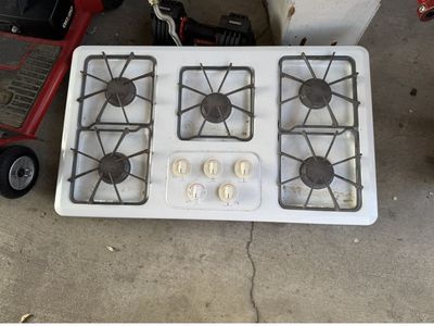 Maytag 36” Gas five burner cooktop white