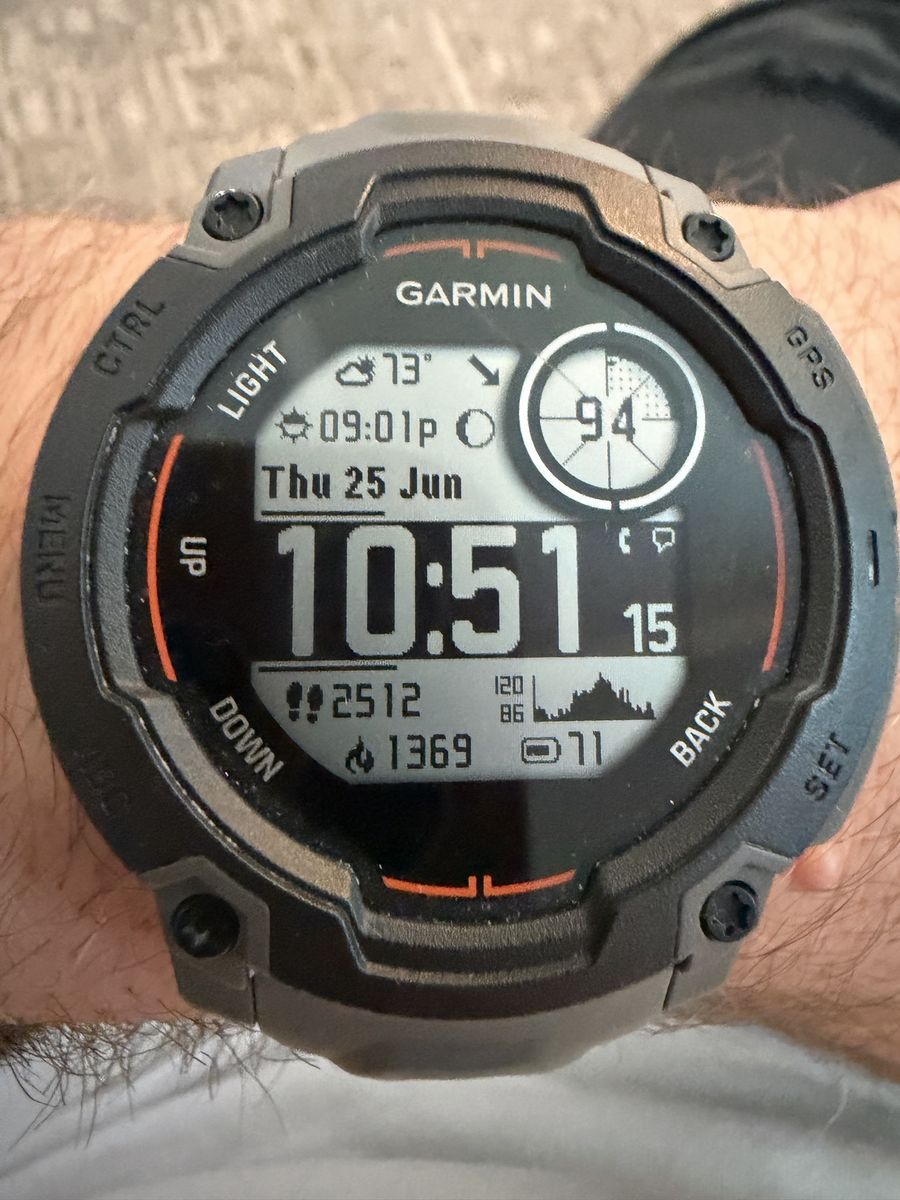 Garmin Instinct Rugged Outdoor GPS Watch - Instinct E, Graphite Gray, Excellent Condition