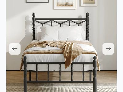 New Full Size Bed Frame with Headboard and Footboard, Under-Bed Storage, Platform Bed No Box Spring Needed.