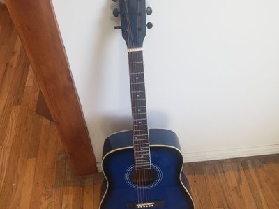 BCP Best Choice Products Blue Acoustic Guitar 6-String